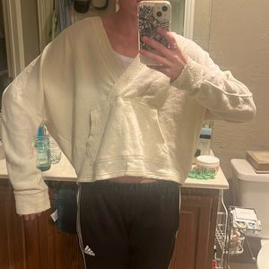 pastel yellow throw over hoodie ! soft terry cloth